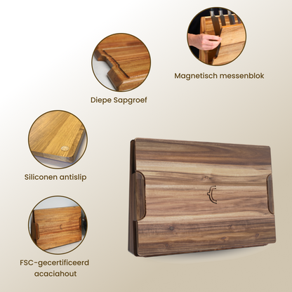 DuoBlock™ 2-in-1 Messenblok & Snijplank